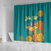 Personalized India Diwali Shower Curtain Festival Of Light With Diya