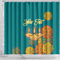 Personalized India Diwali Shower Curtain Festival Of Light With Diya