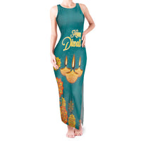 Personalized India Diwali Tank Maxi Dress Festival Of Light With Diya - Wonder Print Shop