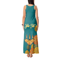 Personalized India Diwali Tank Maxi Dress Festival Of Light With Diya - Wonder Print Shop