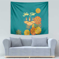 Personalized India Diwali Tapestry Festival Of Light With Diya - Wonder Print Shop