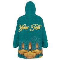 Personalized India Diwali Wearable Blanket Hoodie Festival Of Light With Diya - Wonder Print Shop
