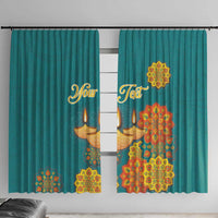 Personalized India Diwali Window Curtain Festival Of Light With Diya - Wonder Print Shop