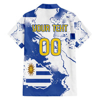 Custom Uruguay Independence Day Family Matching Long Sleeve Bodycon Dress and Hawaiian Shirt Sol de Mayo With Grunge Urban - Wonder Print Shop