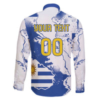 Custom Uruguay Independence Day Family Matching Summer Maxi Dress and Hawaiian Shirt Sol de Mayo With Grunge Urban - Wonder Print Shop