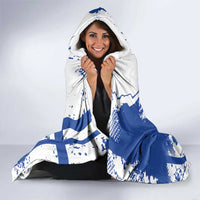 Custom Uruguay Independence Day Hooded Blanket Sol de Mayo With Grunge Urban