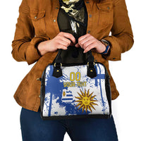 Custom Uruguay Independence Day Shoulder Handbag Sol de Mayo With Grunge Urban