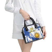 Custom Uruguay Independence Day Shoulder Handbag Sol de Mayo With Grunge Urban
