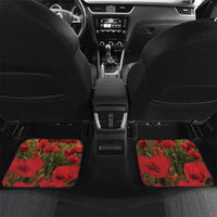 US Veterans Day American Army Car Mats With Poppy Flowers - Wonder Print Shop