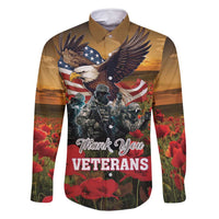 US Veterans Day American Army Family Matching Summer Maxi Dress and Hawaiian Shirt With Poppy Flowers - Wonder Print Shop