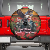 US Veterans Day American Army Spare Tire Cover With Poppy Flowers - Wonder Print Shop