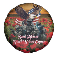 US Veterans Day American Army Spare Tire Cover With Poppy Flowers - Wonder Print Shop