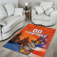 Custom US Navy Veteran Area Rug With Camouflage Pattern - Wonder Print Shop