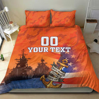 Custom US Navy Veteran Bedding Set With Camouflage Pattern - Wonder Print Shop