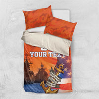 Custom US Navy Veteran Bedding Set With Camouflage Pattern - Wonder Print Shop