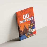 Custom US Navy Veteran Canvas Wall Art With Camouflage Pattern - Wonder Print Shop