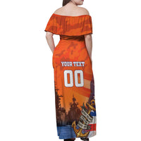 Custom US Navy Veteran Family Matching Off Shoulder Maxi Dress and Hawaiian Shirt With Camouflage Pattern - Wonder Print Shop