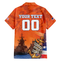 Custom US Navy Veteran Family Matching Puletasi and Hawaiian Shirt With Camouflage Pattern - Wonder Print Shop