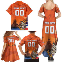 Custom US Navy Veteran Family Matching Summer Maxi Dress and Hawaiian Shirt With Camouflage Pattern - Wonder Print Shop