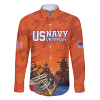 Custom US Navy Veteran Family Matching Summer Maxi Dress and Hawaiian Shirt With Camouflage Pattern - Wonder Print Shop