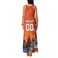 Custom US Navy Veteran Family Matching Tank Maxi Dress and Hawaiian Shirt With Camouflage Pattern - Wonder Print Shop