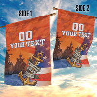 Custom US Navy Veteran Garden Flag With Camouflage Pattern - Wonder Print Shop