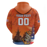 Custom US Navy Veteran Hoodie With Camouflage Pattern - Wonder Print Shop