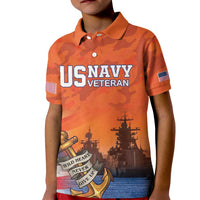Custom US Navy Veteran Kid Polo Shirt With Camouflage Pattern - Wonder Print Shop