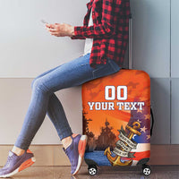 Custom US Navy Veteran Luggage Cover With Camouflage Pattern - Wonder Print Shop