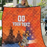 Custom US Navy Veteran Quilt With Camouflage Pattern - Wonder Print Shop