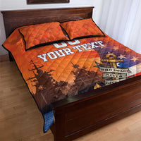 Custom US Navy Veteran Quilt Bed Set With Camouflage Pattern - Wonder Print Shop