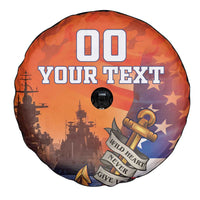 Custom US Navy Veteran Spare Tire Cover With Camouflage Pattern - Wonder Print Shop