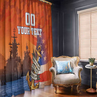 Custom US Navy Veteran Window Curtain With Camouflage Pattern - Wonder Print Shop