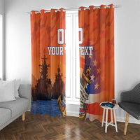 Custom US Navy Veteran Window Curtain With Camouflage Pattern - Wonder Print Shop