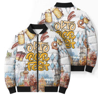 German Oktoberfest Beer Bomber Puffer Jacket Heritage Beer Riesenrad Joy - Wonder Print Shop
