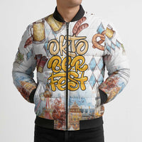 German Oktoberfest Beer Bomber Puffer Jacket Heritage Beer Riesenrad Joy - Wonder Print Shop