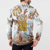 German Oktoberfest Beer Button Sweatshirt Heritage Beer Riesenrad Joy - Wonder Print Shop