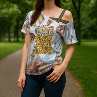 German Oktoberfest Beer Cross Shoulder Shirt Heritage Beer Riesenrad Joy - Wonder Print Shop