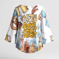 German Oktoberfest Beer Kimono Sleeve Blouse Heritage Beer Riesenrad Joy - Wonder Print Shop