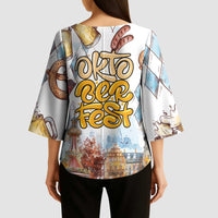 German Oktoberfest Beer Kimono Sleeve Blouse Heritage Beer Riesenrad Joy - Wonder Print Shop