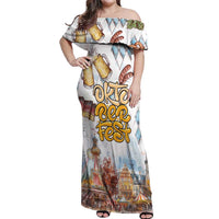 German Oktoberfest Beer Off Shoulder Maxi Dress Heritage Beer Riesenrad Joy - Wonder Print Shop