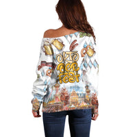 German Oktoberfest Beer Off Shoulder Sweater Heritage Beer Riesenrad Joy - Wonder Print Shop