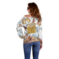 German Oktoberfest Beer Off Shoulder Sweater Heritage Beer Riesenrad Joy - Wonder Print Shop