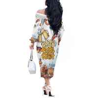 German Oktoberfest Beer Off The Shoulder Long Sleeve Dress Heritage Beer Riesenrad Joy - Wonder Print Shop