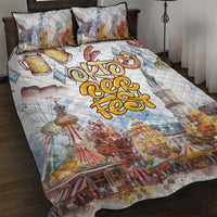 German Oktoberfest Beer Quilt Bed Set Heritage Beer Riesenrad Joy - Wonder Print Shop