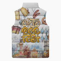 German Oktoberfest Beer Sleeveless Puffer Jacket Heritage Beer Riesenrad Joy - Wonder Print Shop