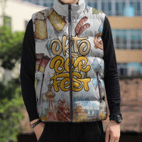 German Oktoberfest Beer Sleeveless Puffer Jacket Heritage Beer Riesenrad Joy - Wonder Print Shop
