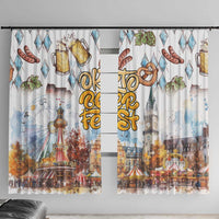 German Oktoberfest Beer Window Curtain Heritage Beer Riesenrad Joy - Wonder Print Shop