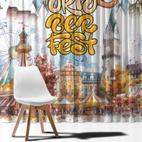 German Oktoberfest Beer Window Curtain Heritage Beer Riesenrad Joy - Wonder Print Shop