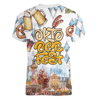 German Oktoberfest Beer Women V-Neck T-Shirt Heritage Beer Riesenrad Joy - Wonder Print Shop